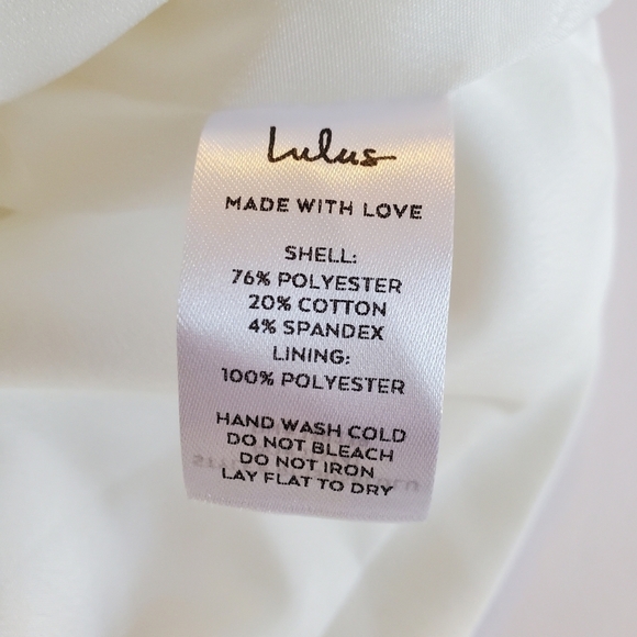 Lulus Dinah White One Shoulder Dress Sz M - Picture 6 of 17